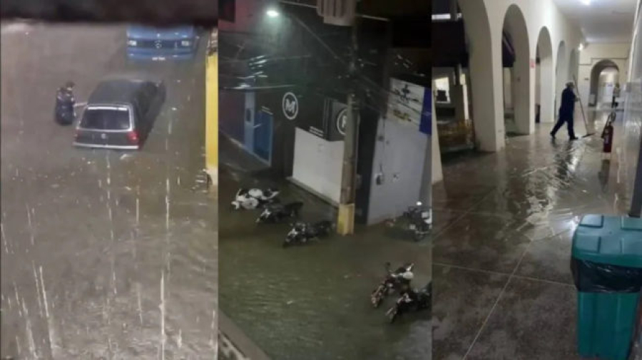 Chuvas intensas provocam transtornos e alagam ruas em Canindé